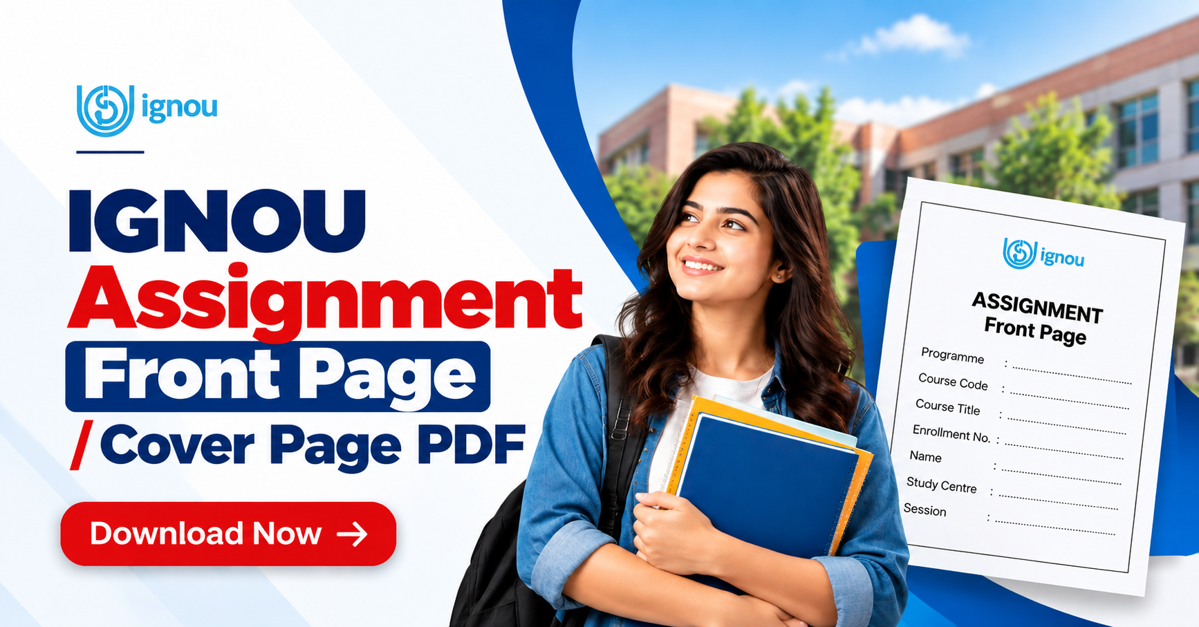 IGNOU Assignment Front Page Cover Page PDF